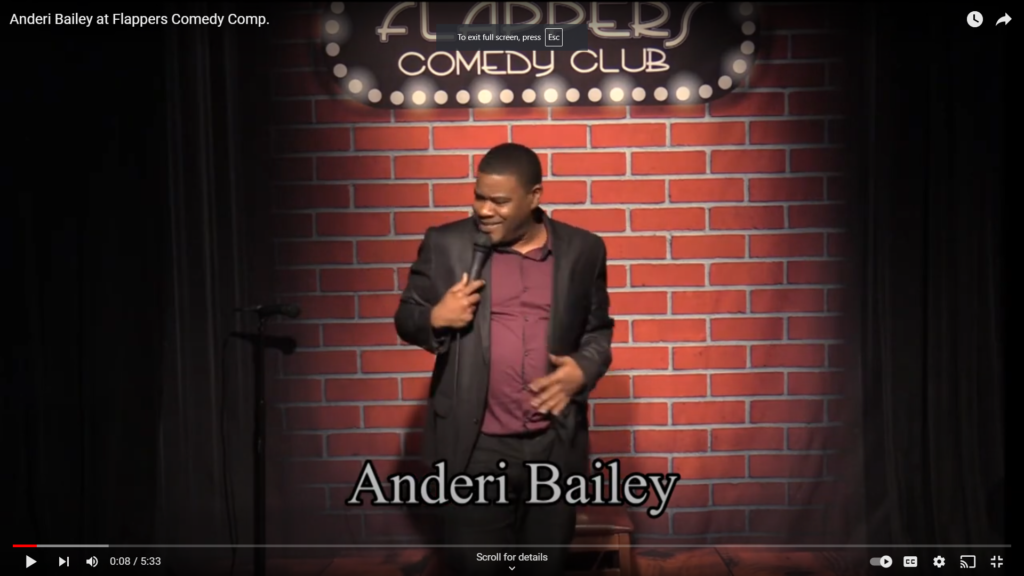Anderi Bailey Flappers Comedy Club